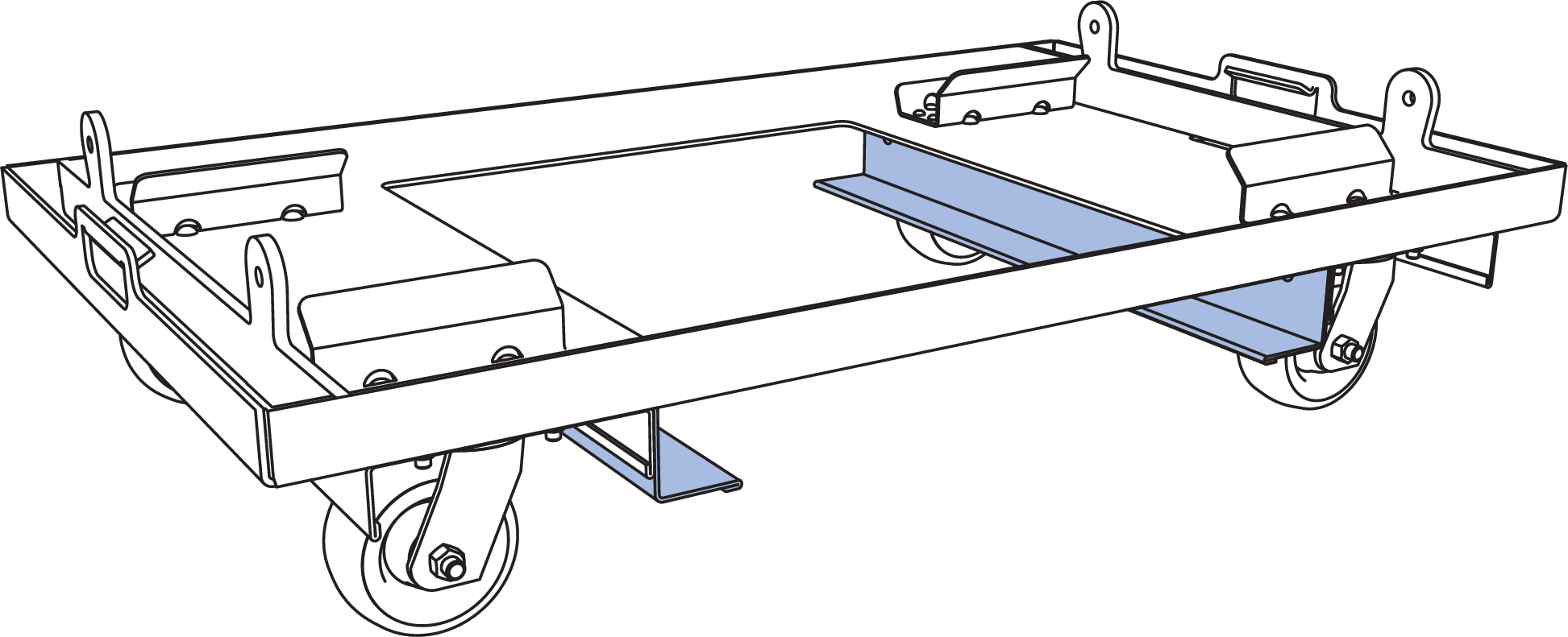 MCF-2100_caster_frame_rails_on_highlighted.ai